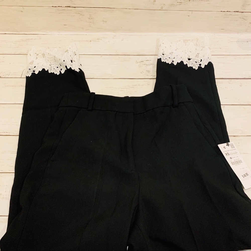 SZ XS Zara lace trimmed Zara black NWT - Picture 6 of 9